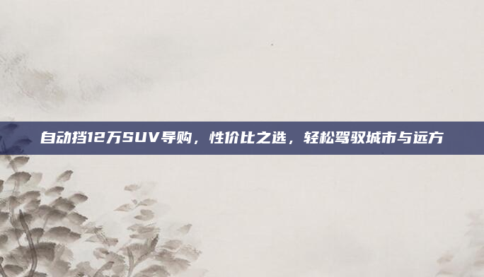 自动挡12万SUV导购,性价比之选,轻松驾驭城市与远方