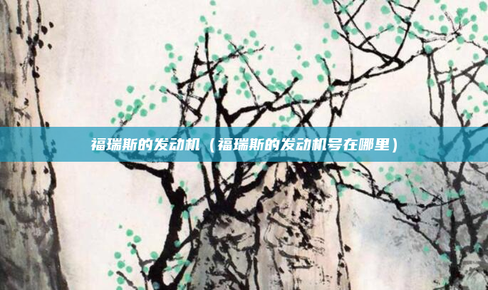 福瑞斯的发动机（福瑞斯的发动机号在哪里）