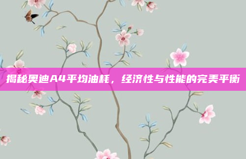 揭秘奥迪A4平均油耗,经济性与性能的完美平衡
