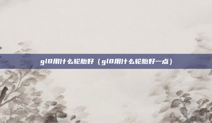 gl8用什么轮胎好(gl8用什么轮胎好一点)