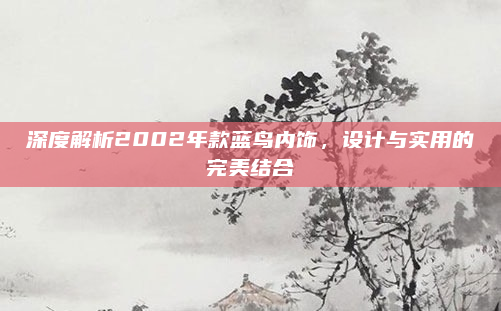 深度解析2002年款蓝鸟内饰，设计与实用的完美结合