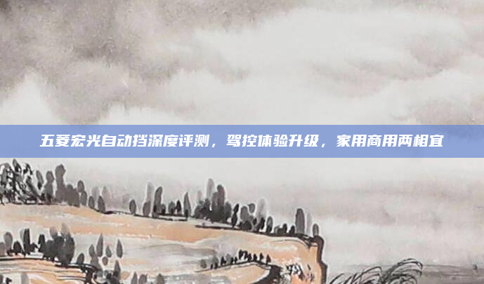 五菱宏光自动挡深度评测,驾控体验升级,家用商用两相宜