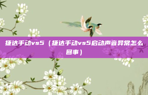 捷达手动vs5(捷达手动vs5启动声音异常怎么回事)