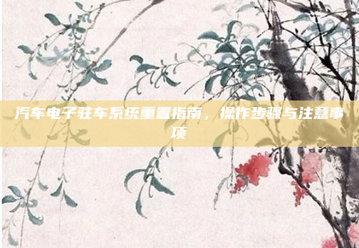 汽车电子驻车系统重置指南,操作步骤与注意事项