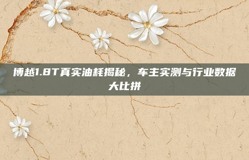 博越1.8T真实油耗揭秘，车主实测与行业数据大比拼