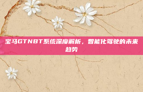 宝马GTNBT系统深度解析,智能化驾驶的未来趋势