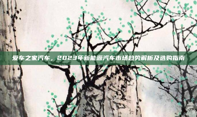 爱车之家汽车，2023年新能源汽车市场趋势解析及选购指南