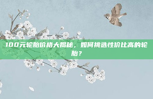 100元轮胎价格大揭秘，如何挑选性价比高的轮胎？