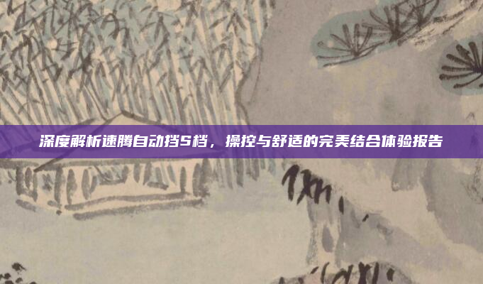 深度解析速腾自动挡S档,操控与舒适的完美结合体验报告