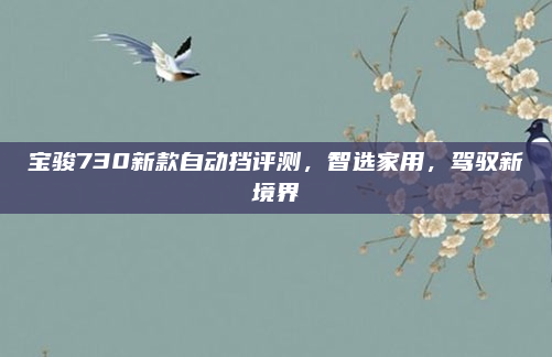 宝骏730新款自动挡评测，智选家用，驾驭新境界
