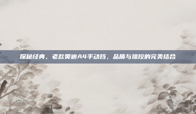 探秘经典,老款奥迪A4手动挡,品质与操控的完美结合