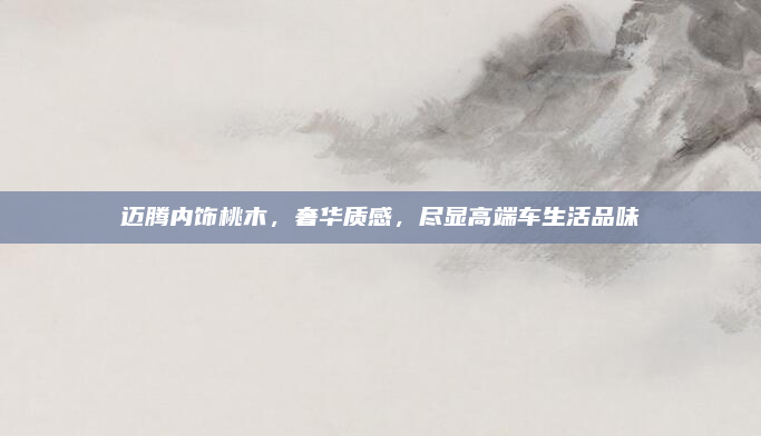 迈腾内饰桃木,奢华质感,尽显高端车生活品味