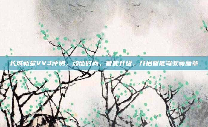 长城新款VV3评测,动感时尚,智能升级,开启智能驾驶新篇章
