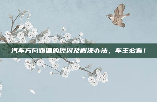 汽车方向跑偏的原因及解决办法,车主必看!