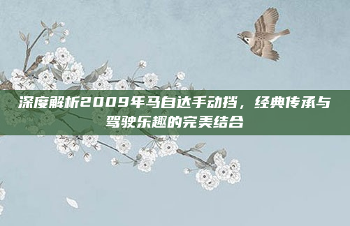 深度解析2009年马自达手动挡,经典传承与驾驶乐趣的完美结合