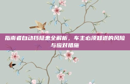 指南者自动挡隐患全解析，车主必须知道的风险与应对措施