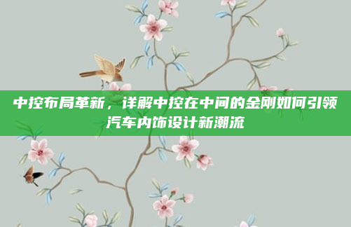 中控布局革新,详解中控在中间的金刚如何引领汽车内饰设计新潮流