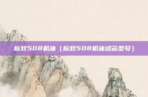 标致508机油（标致508机油滤芯型号）