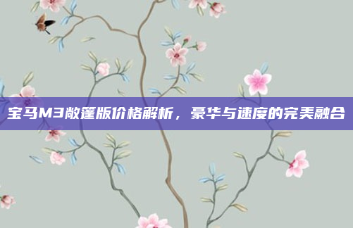 宝马M3敞篷版价格解析，豪华与速度的完美融合