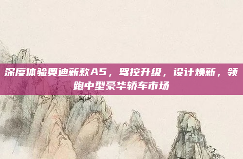 深度体验奥迪新款A5,驾控升级,设计焕新,领跑中型豪华轿车市场
