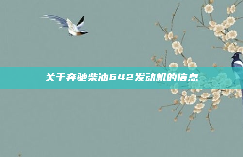 关于奔驰柴油642发动机的信息