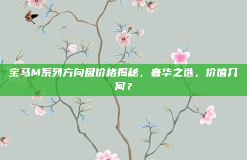 宝马M系列方向盘价格揭秘,奢华之选,价值几何?