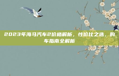 2023年海马汽车2价格解析,性价比之选,购车指南全解析
