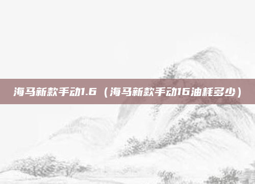 海马新款手动1.6(海马新款手动16油耗多少)