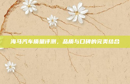 海马汽车质量评测,品质与口碑的完美结合