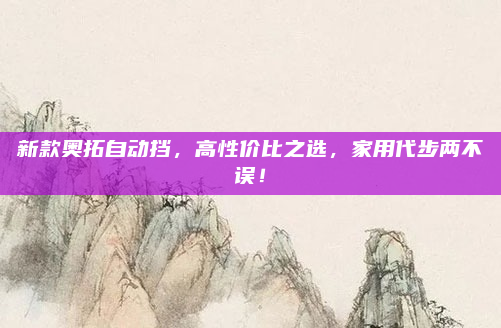 新款奥拓自动挡,高性价比之选,家用代步两不误!