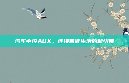 汽车中控AUX,连接智能生活的新纽带