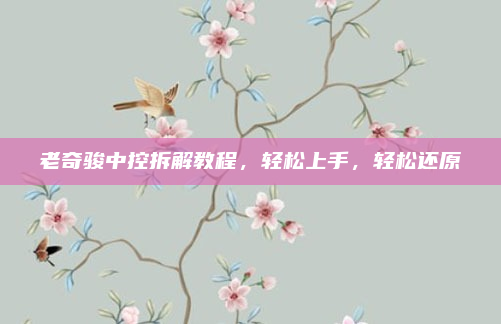 老奇骏中控拆解教程，轻松上手，轻松还原