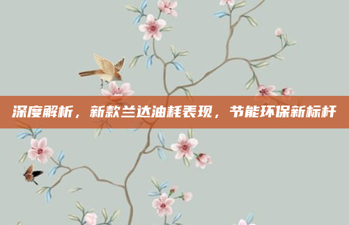 深度解析,新款兰达油耗表现,节能环保新标杆