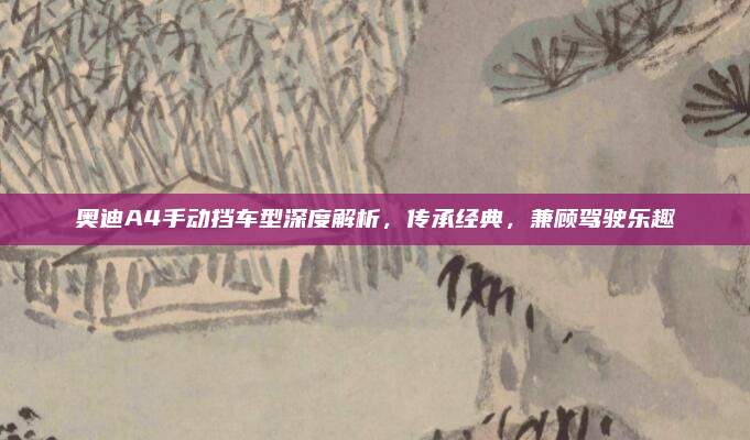 奥迪A4手动挡车型深度解析，传承经典，兼顾驾驶乐趣