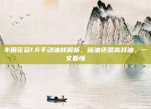 丰田花冠1.6手动油耗解析，省油还是高耗油，一文看懂
