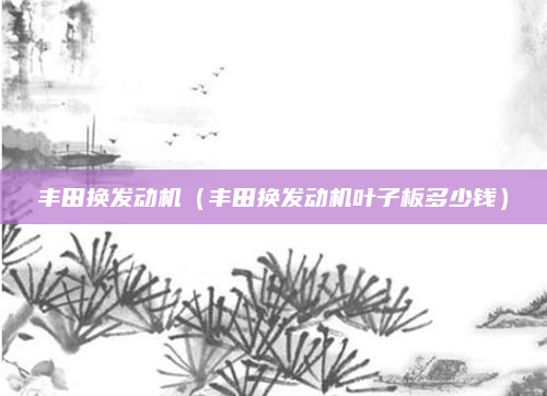 丰田换发动机（丰田换发动机叶子板多少钱）