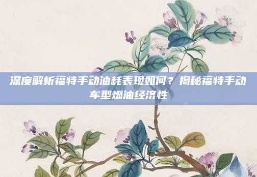 深度解析福特手动油耗表现如何?揭秘福特手动车型燃油经济性