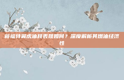 新福特翼虎油耗表现如何？深度解析其燃油经济性