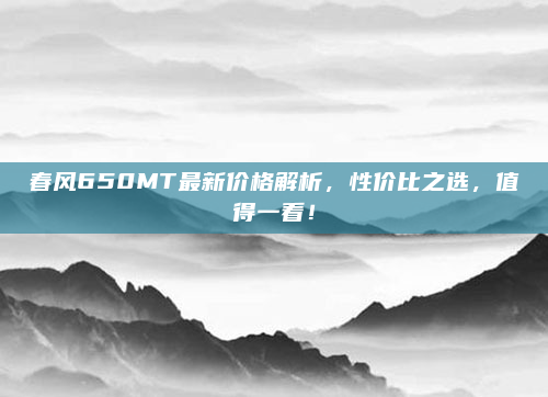 春风650MT最新价格解析，性价比之选，值得一看！