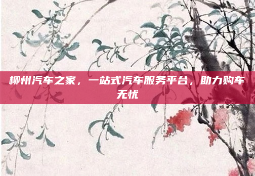 柳州汽车之家,一站式汽车服务平台,助力购车无忧