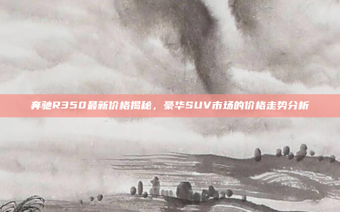 奔驰R350最新价格揭秘,豪华SUV市场的价格走势分析