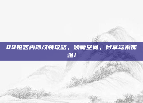 09锐志内饰改装攻略，焕新空间，尽享驾乘体验！