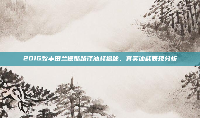 2016款丰田兰德酷路泽油耗揭秘,真实油耗表现分析