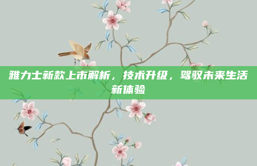 雅力士新款上市解析，技术升级，驾驭未来生活新体验