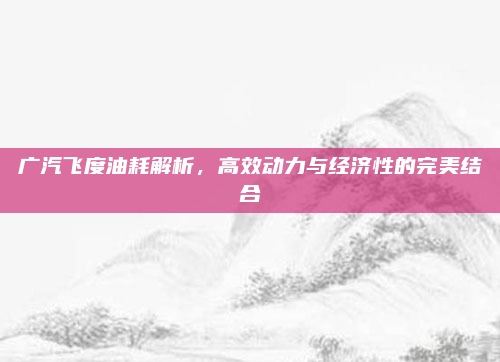 广汽飞度油耗解析,高效动力与经济性的完美结合