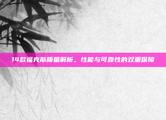 14款福克斯质量解析,性能与可靠性的双重保障