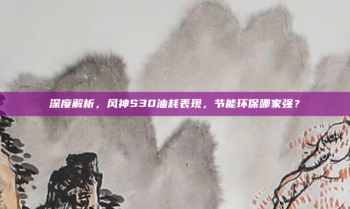 深度解析,风神S30油耗表现,节能环保哪家强?