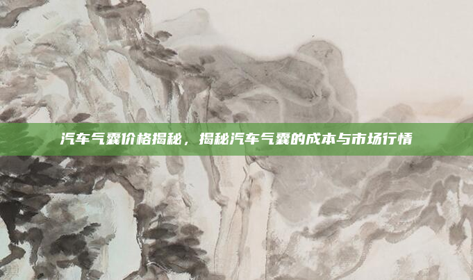 汽车气囊价格揭秘,揭秘汽车气囊的成本与市场行情