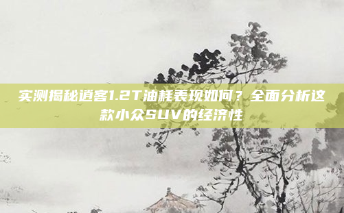 实测揭秘逍客1.2T油耗表现如何?全面分析这款小众SUV的经济性