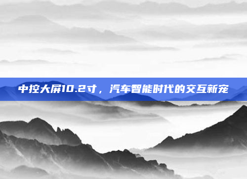 中控大屏10.2寸,汽车智能时代的交互新宠